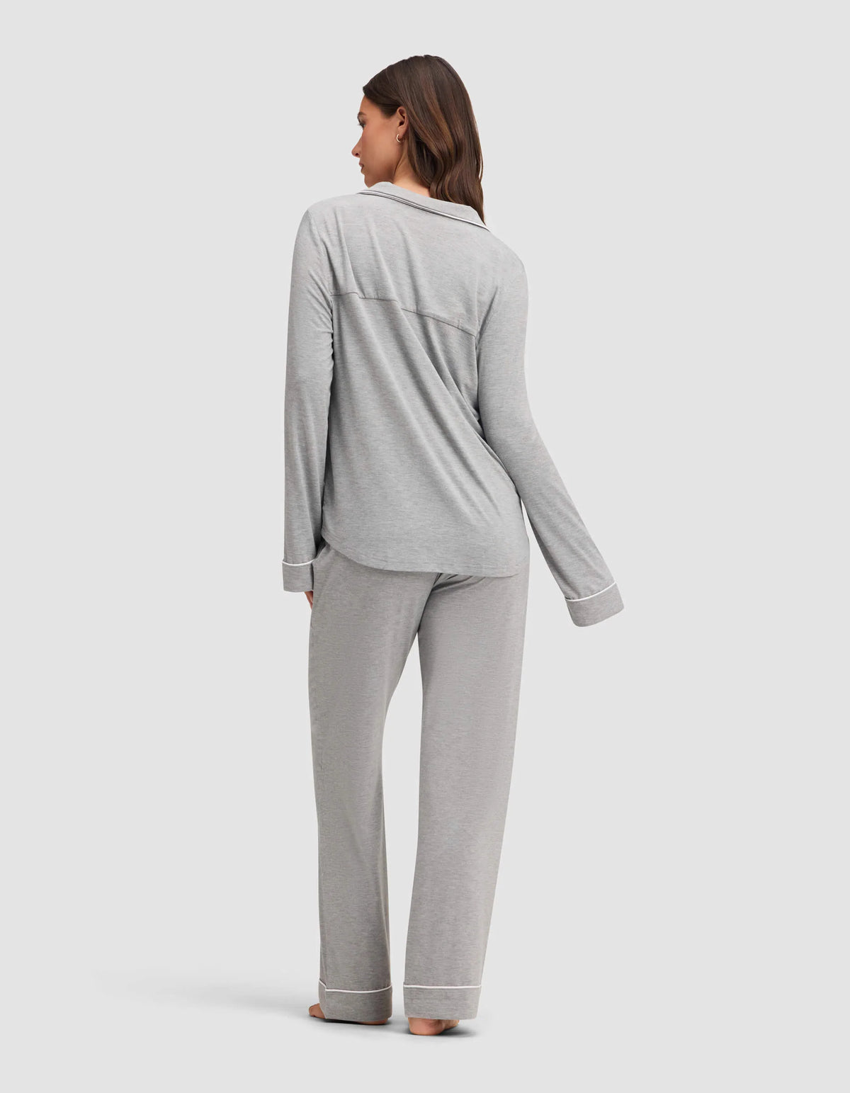 Women's Bamboo Stretch-Knit Long Sleeve Pajama Set - Petite