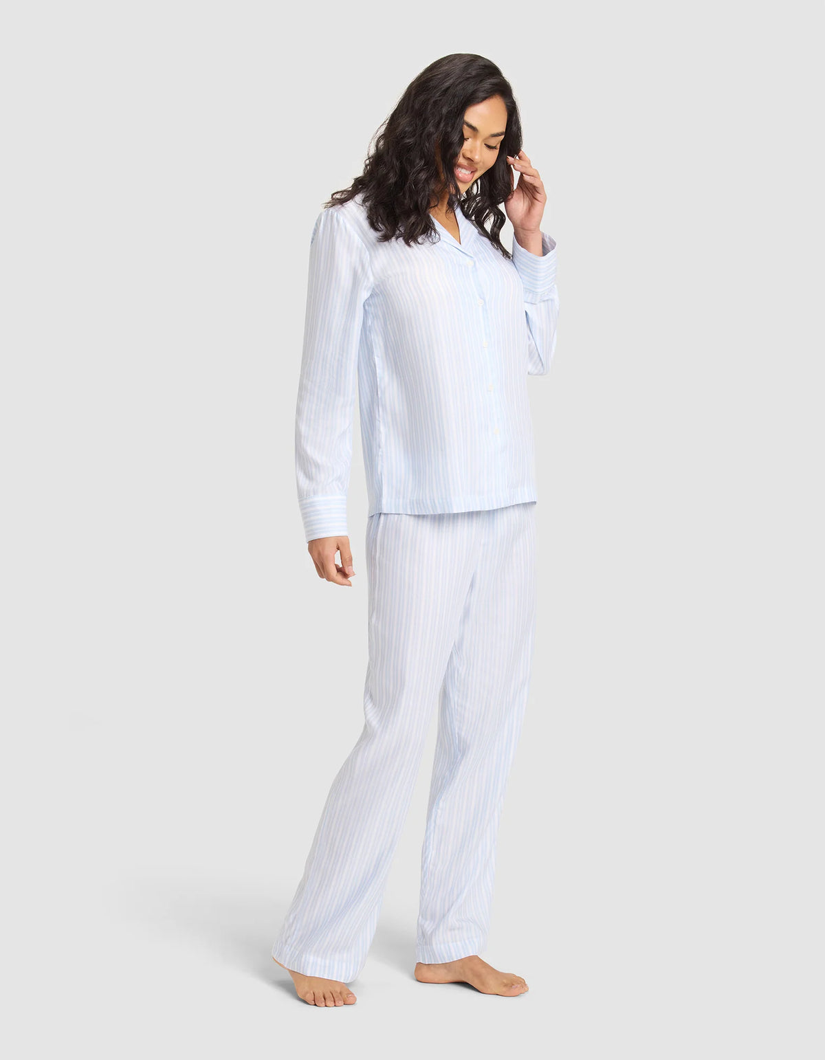Women's Soft Woven Long Sleeve Pajama Set