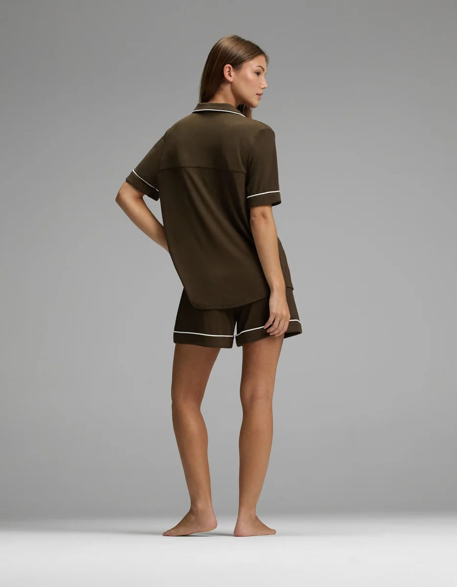 Women's Bamboo Rib-Knit Classic Short Sleeve Pajama Set